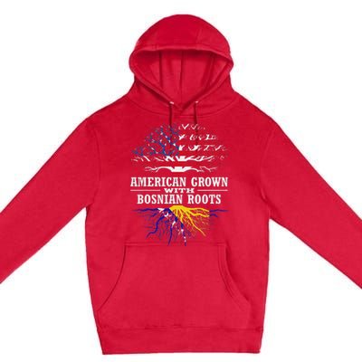 American Grown With Bosnian Roots Usa Bosnia And Herzegovina Premium Pullover Hoodie