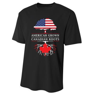 American Grown With Canadian Roots Canada Performance Sprint T-Shirt