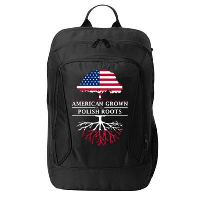 American Grown With Polish Roots Gift Poland Gift City Backpack