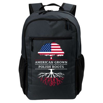 American Grown With Polish Roots Gift Poland Gift Daily Commute Backpack