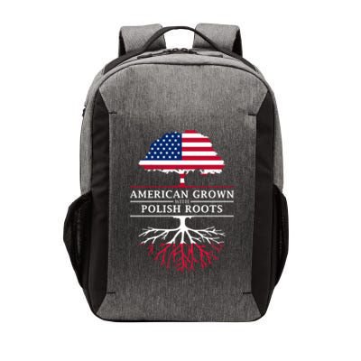 American Grown With Polish Roots Gift Poland Gift Vector Backpack