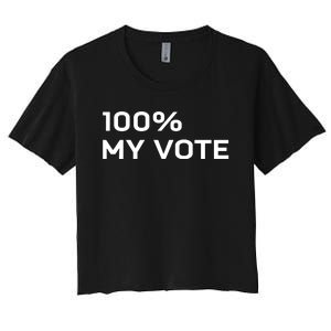 Amanda Gorman Wearing 100% My Vote Women's Crop Top Tee