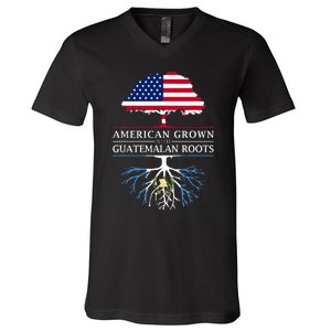 American Grown With Guatemalan Roots Guatemala V-Neck T-Shirt