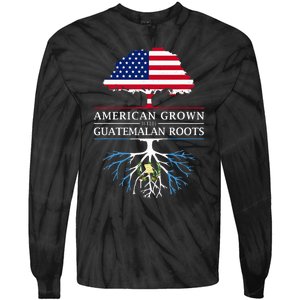 American Grown With Guatemalan Roots Guatemala Tie-Dye Long Sleeve Shirt