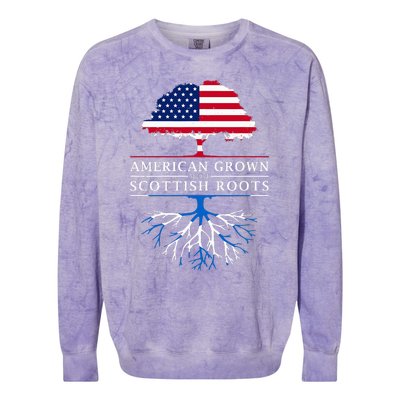 American Grown With Scottish Roots Scotland Colorblast Crewneck Sweatshirt