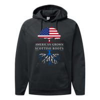 American Grown With Scottish Roots Scotland Performance Fleece Hoodie