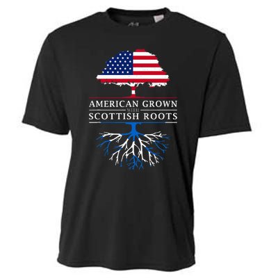 American Grown With Scottish Roots Scotland Cooling Performance Crew T-Shirt