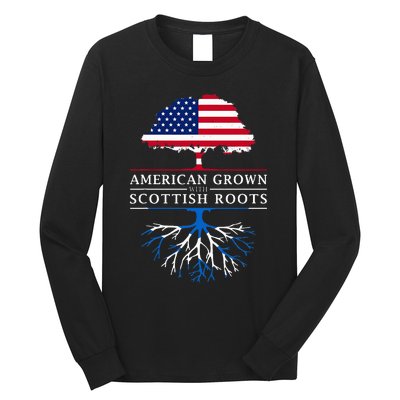 American Grown With Scottish Roots Scotland Long Sleeve Shirt