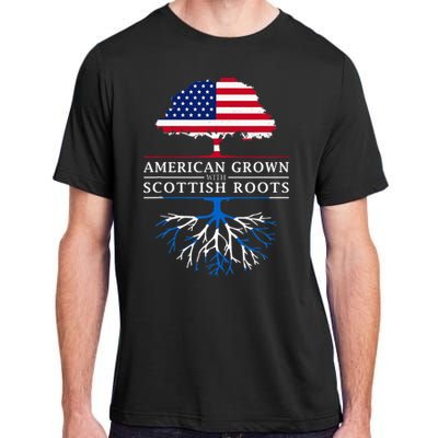 American Grown With Scottish Roots Scotland Adult ChromaSoft Performance T-Shirt