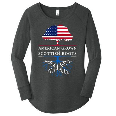 American Grown With Scottish Roots Scotland Women's Perfect Tri Tunic Long Sleeve Shirt