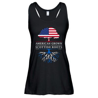 American Grown With Scottish Roots Scotland Ladies Essential Flowy Tank