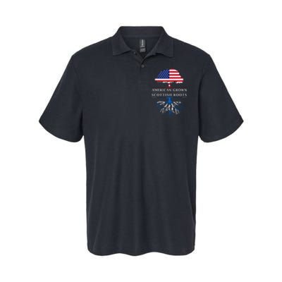 American Grown With Scottish Roots Scotland Softstyle Adult Sport Polo