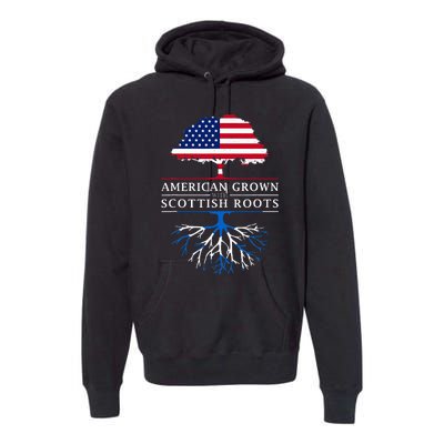 American Grown With Scottish Roots Scotland Premium Hoodie