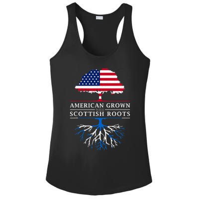 American Grown With Scottish Roots Scotland Ladies PosiCharge Competitor Racerback Tank