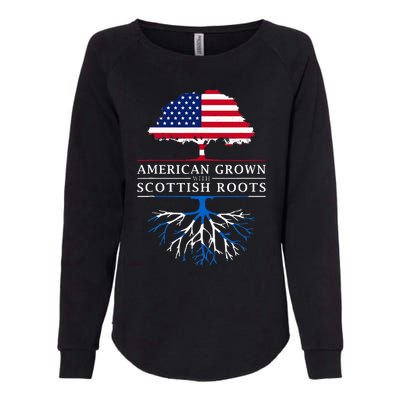 American Grown With Scottish Roots Scotland Womens California Wash Sweatshirt