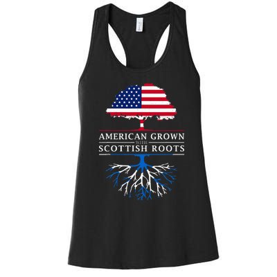 American Grown With Scottish Roots Scotland Women's Racerback Tank