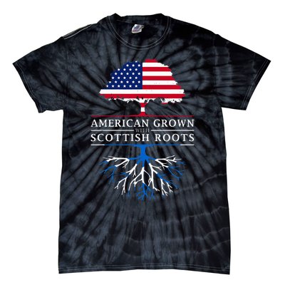 American Grown With Scottish Roots Scotland Tie-Dye T-Shirt