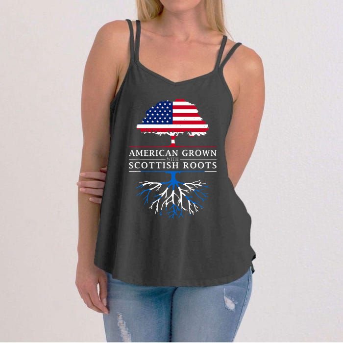 American Grown With Scottish Roots Scotland Women's Strappy Tank