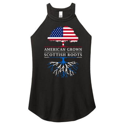 American Grown With Scottish Roots Scotland Women's Perfect Tri Rocker Tank