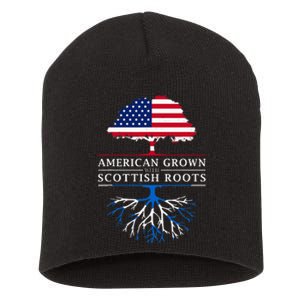 American Grown With Scottish Roots Scotland Short Acrylic Beanie