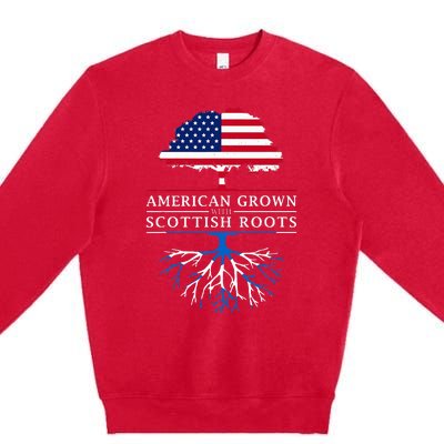 American Grown With Scottish Roots Scotland Premium Crewneck Sweatshirt