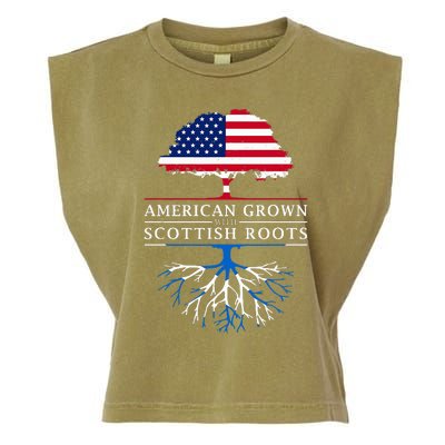 American Grown With Scottish Roots Scotland Garment-Dyed Women's Muscle Tee