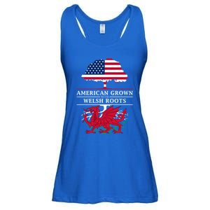 American Grown With Welsh Roots Wales Funny Gift Ladies Essential Flowy Tank