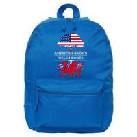 American Grown With Welsh Roots Wales Funny Gift 16 in Basic Backpack