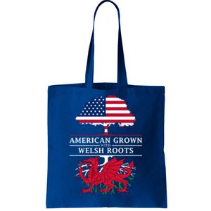 American Grown With Welsh Roots Wales Funny Gift Tote Bag