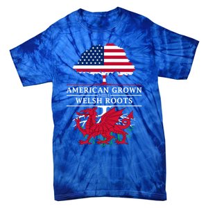 American Grown With Welsh Roots Wales Funny Gift Tie-Dye T-Shirt