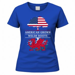 American Grown With Welsh Roots Wales Funny Gift Women's T-Shirt