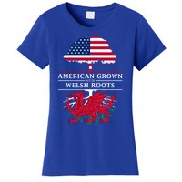 American Grown With Welsh Roots Wales Funny Gift Women's T-Shirt