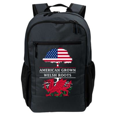 American Grown With Welsh Roots Wales Funny Gift Daily Commute Backpack