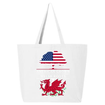 American Grown With Welsh Roots Wales Funny Gift 25L Jumbo Tote