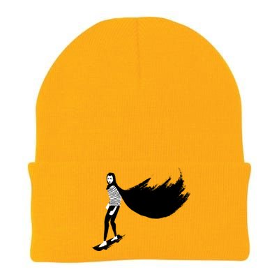 A Girl Walks Home Alone At Night Knit Cap Winter Beanie