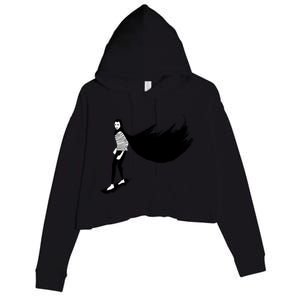 A Girl Walks Home Alone At Night Crop Fleece Hoodie