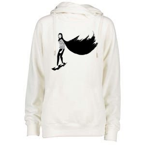 A Girl Walks Home Alone At Night Womens Funnel Neck Pullover Hood