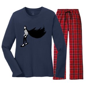 A Girl Walks Home Alone At Night Women's Long Sleeve Flannel Pajama Set 