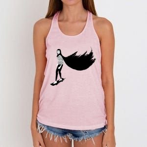 A Girl Walks Home Alone At Night Women's Knotted Racerback Tank