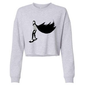 A Girl Walks Home Alone At Night Cropped Pullover Crew