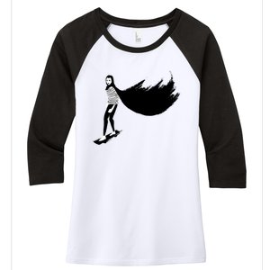 A Girl Walks Home Alone At Night Women's Tri-Blend 3/4-Sleeve Raglan Shirt