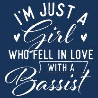 A Girl Who Fell In Love With A Bassist Bass Guitar Player 7 Panel Mesh Trucker Snapback Hat