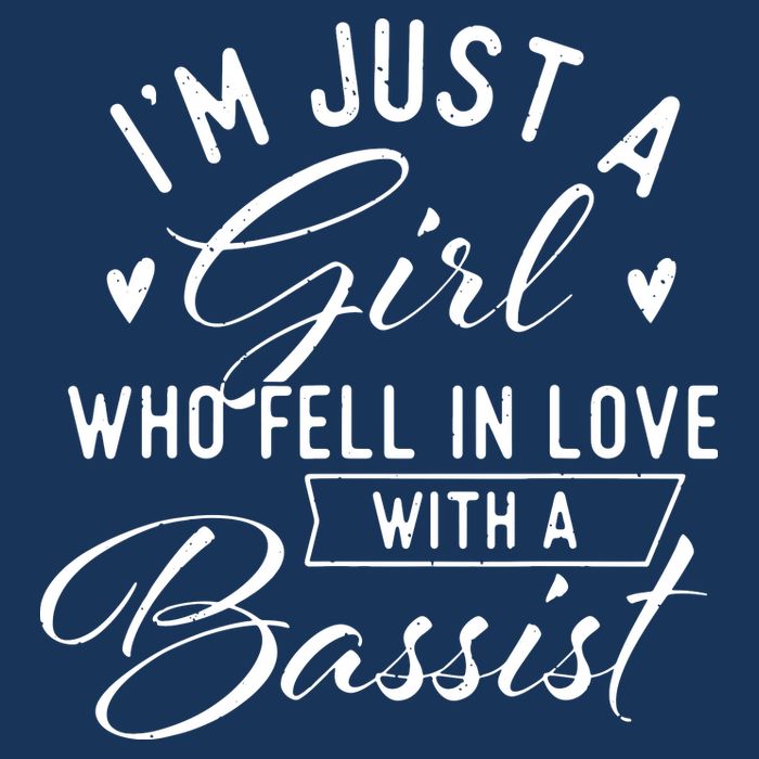 A Girl Who Fell In Love With A Bassist Bass Guitar Player 7 Panel Mesh Trucker Snapback Hat