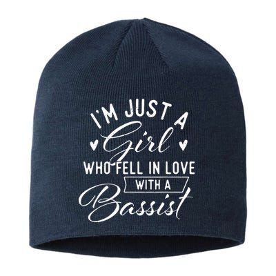 A Girl Who Fell In Love With A Bassist Bass Guitar Player Sustainable Beanie