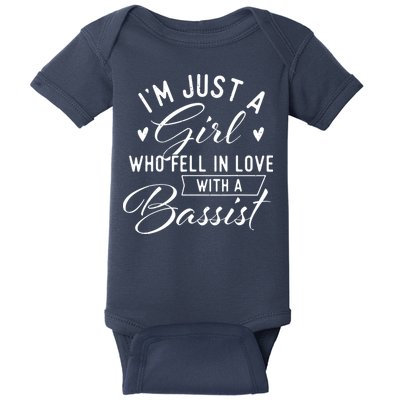 A Girl Who Fell In Love With A Bassist Bass Guitar Player Baby Bodysuit