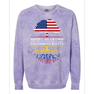 American Grown With Colombian Roots Cute Gift Colombia Gift Colorblast Crewneck Sweatshirt