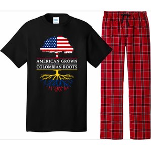 American Grown With Colombian Roots Cute Gift Colombia Gift Pajama Set