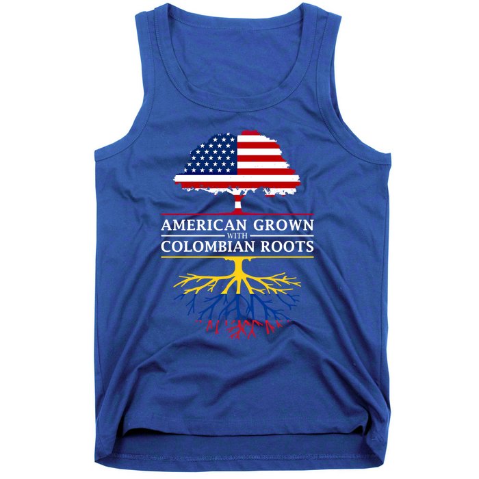 American Grown With Colombian Roots Cute Gift Colombia Gift Tank Top