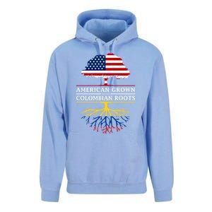 American Grown With Colombian Roots Cute Gift Colombia Gift Unisex Surf Hoodie