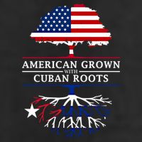 American Grown With Cuban Roots Cute Gift Cuba Gift 7 Panel Mesh Trucker Snapback Hat